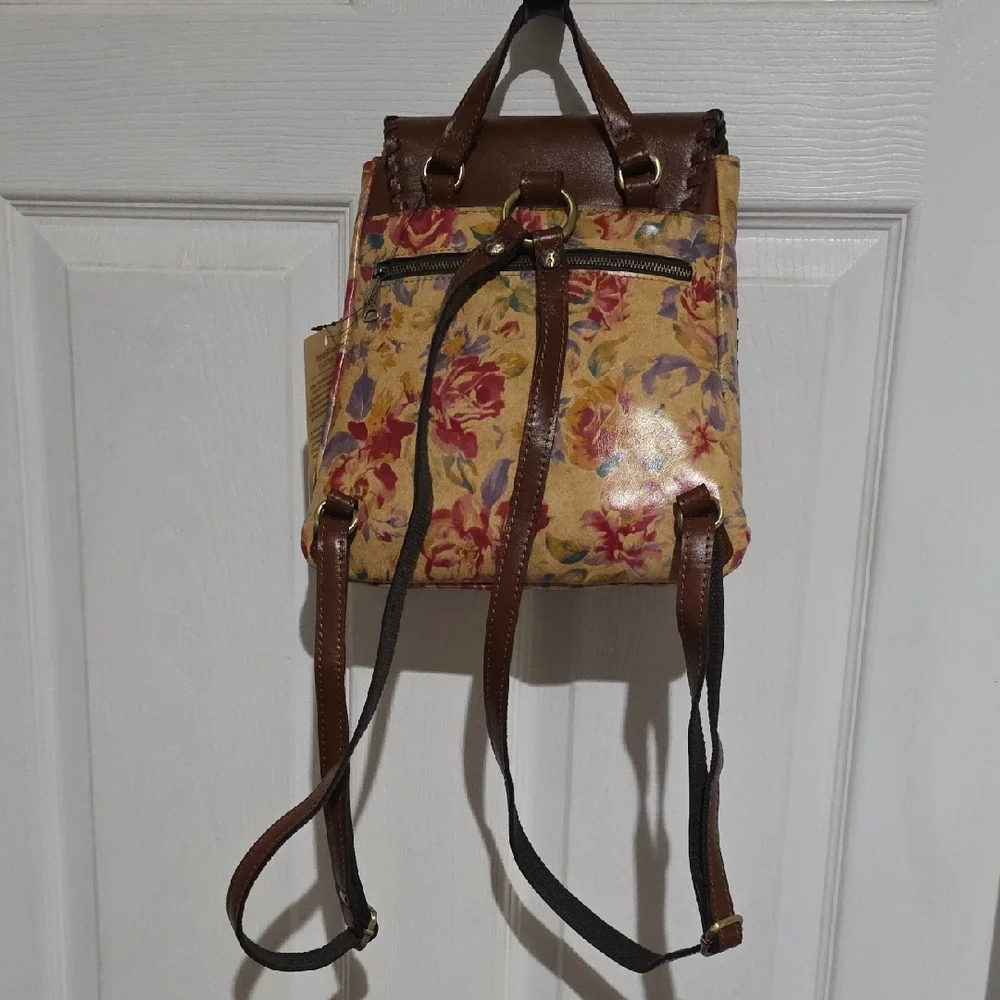 Patricia Nash Floral Tan and‎ Brown Backpack